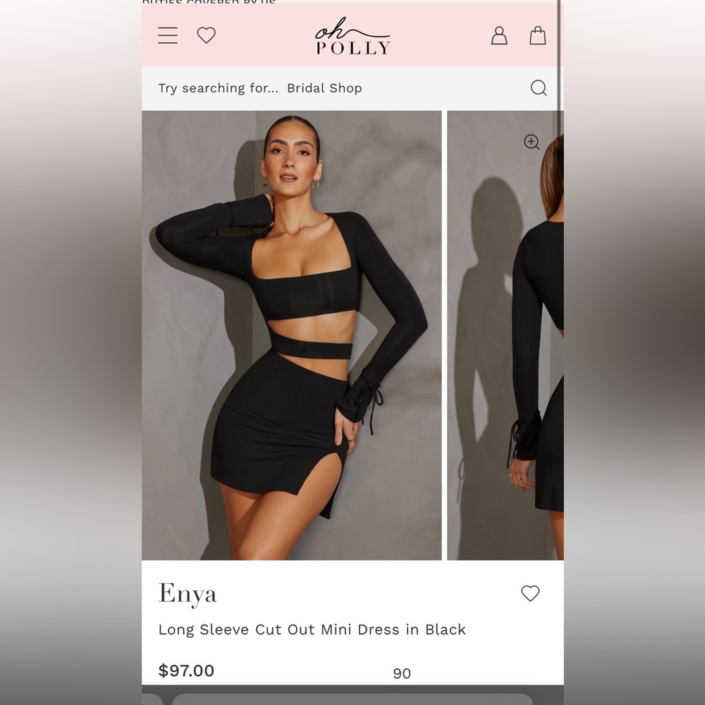 Oh Polly Black Cut-Out Dress